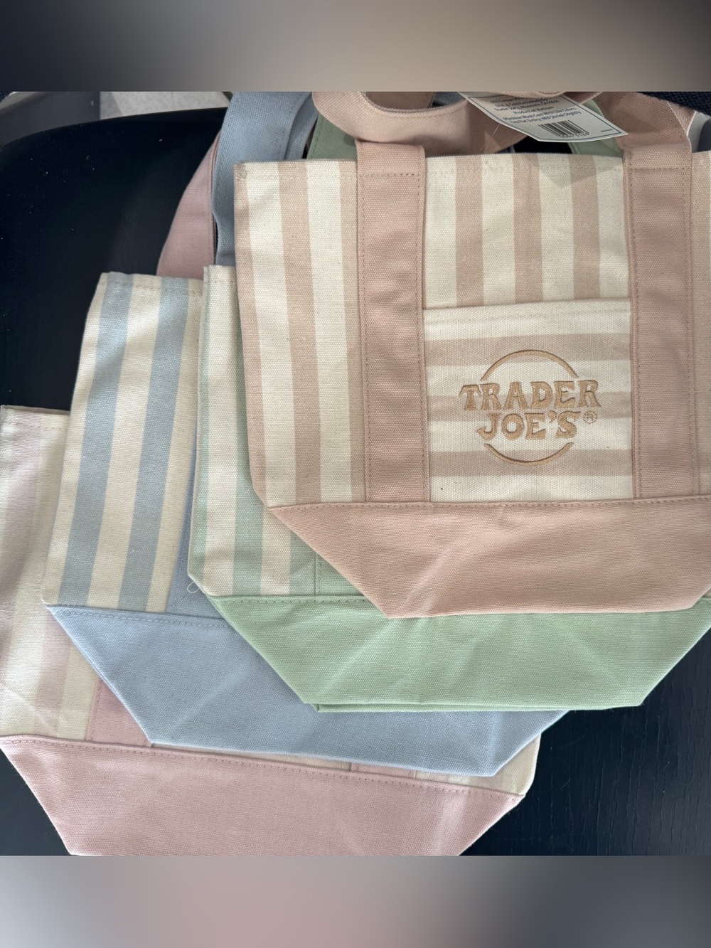 Set of 4 Trader Joe’s mini Canvas Tote Bag